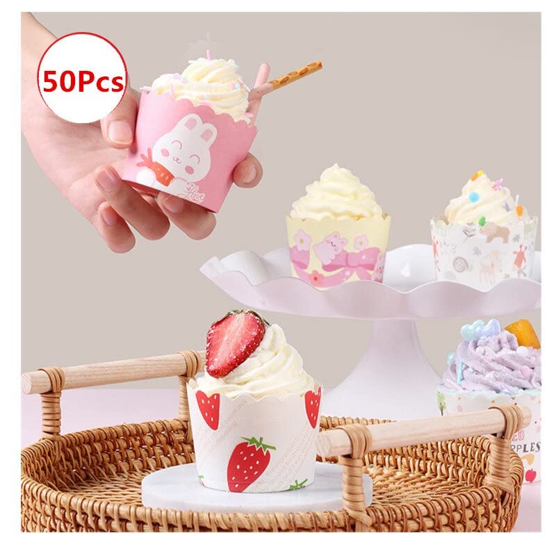 Amazon｜50 個カップケーキ紙コップクリスマスカップケーキラッパー
